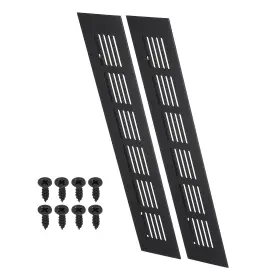Fixinairp 609044736830 10 Inch X2 Air Vent Cover Door Grille Ventilation Louvered Black 2pcs