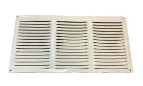 Flemco 718016127009 White Aluminum Soffit 16in Inch X 8in Undereave Vent With Screen 168wh