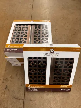 Floorchoice 684937877531 Floor Choice 2 Pck Abstract Registers Vent Covers Oil Rubbed Bronze 4 Inch X 10