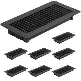 Fwfl-410mb-8 Flowild 8 Pack 4 Inch X 10 Floor Vent Covers - Heavy Duty Steel Walkable Register