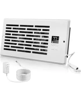 Freekoon 744110311280 Quiet Vent Fan Booster 4 Inch X 10 Smart Register With And
