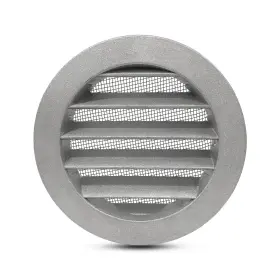 Fresh Speed 752349625016 6 Inch Grey Round Metal Air Vent Grille Cover Builtin Fly Screen Mesh