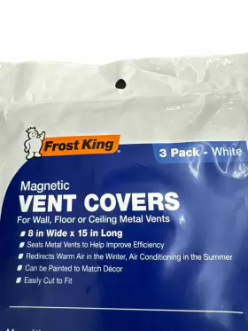 Frost-king-magnetic-11-2 Frost King Magnetic White Vent Covers 8 Inch X15 Floor Wall Ceiling Registers 3 Pack #3