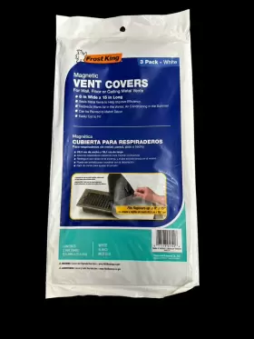 Frost-king-magnetic-11-2 Frost King Magnetic White Vent Covers 8 Inch X15 Floor Wall Ceiling Registers 3 Pack