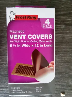 Mc512wt Frost King 5 1/2 Inch X12 Magnetic White Vent Covers 4-pack For Floor Wall
