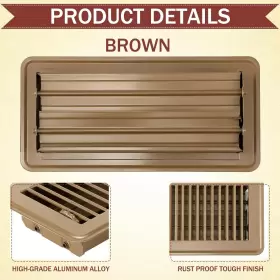 Fumete 696569655531 4 X 10ftft Floor Vent Covers Heavy Duty Register Metal Heat With #3