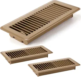 Fumete 744110762358 2 Pcs 4 X 10ftft Floor Vent Covers Heavy Duty Register Metal Heat Cover