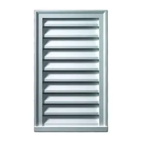 Flv14x27 Fypon Gable Louver Vent 14 Inch X27 Rectangular Weather Resistant Polyurethane White