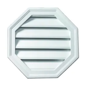 Folv28 Fypon 28 Inch X Functional Octagon White Polyurethane Weather Resistant Gable