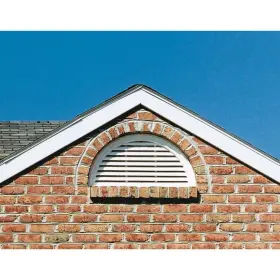 Hrlv32x16 Fypon Gable Louver Vent 32 Inch X16 Half Round Weather Resistant Polyurethane White #2