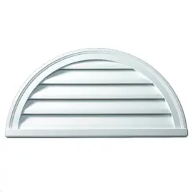Hrlv32x16 Fypon Gable Louver Vent 32 Inch X16 Half Round Weather Resistant Polyurethane White