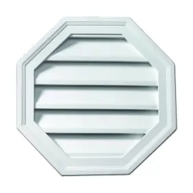 Olv28 Fypon Gable Louver Vent 28 Inch X Octagon Weather Resistant Polyurethane White