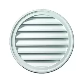 Rlv24 Fypon Gable Louver Vent 24 Round Polyurethane Exhaust Weather Resistant White