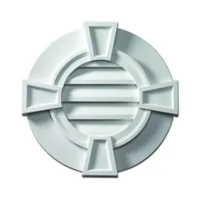 Rlv36tk Fypon 36 Inch X Decorative Round White Polyurethane Weather Resistant Gable Vent