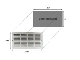 G Goodszone 721749819936 Return Air Grille 16 Inch X 8 White Duct Hvac Vent Cover Diffuser Register S #2