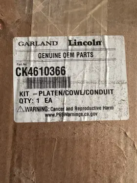 Ck4610366 Garland New Oem Lincoln Service Kit Platen And Cowl Assembly Ships Free