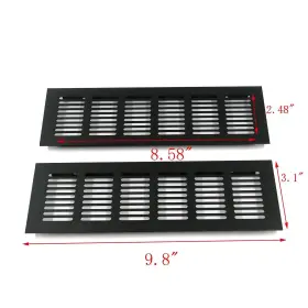 Geesatis 779296391474 2 Pcs Louvered Ventilation Grille Air Vent For Cabinet Shoe #2