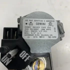 B12826-28 Gemini 36g22y White Rodgers Type 202 Furnace Gas Valve #2