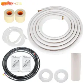 Icc2407638 Genrics Install Kit For Mini Split Heat Pump Systems 3/8 Inch -5/8 25ft With Accessories