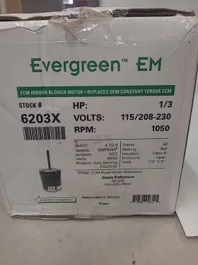 Rpm1050 Genteq 6203x Evergreen 1/3 Hp 115/208-230 Volt