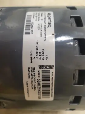 5sme39nxl019a Genteq Hd46ae237 115 / 208-230v 3/4 Hp 1050rpm Used Tested #2
