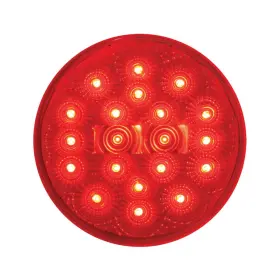 77093 Gg Grand General Red 4 Inch Round Spyder 20-led Stop/turn/tail Sealed Light Red/red