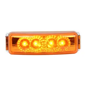 77860 Gg Grand General Rectangular Amber/amber Spyder Led Marker Light With Chrome Bracket