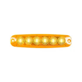 81840 Gg Grand General Ultra Thin 5-1/8 Inch Led Strobe Light - Amber 6 Leds 14 Modes