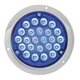 82271 Gg Grand General Blue/blue 4 Inch Pearl 24 Led Light With Clear Die Cast