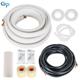 Gggreatparts Gre138395 1/4in - 1/2in Dia. 50 Feet Install Kit Mini Split Line Connection Accessory