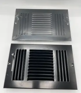 Gisafai-10328 Gisafai 2 Pack Black 3-way Vent / Register Cover 12 X 6 Inch Steel Hvac