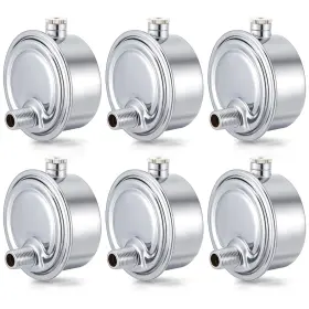 Mul-gisafai-2678 Gisafai 6 Pack Steam Radiator Air Valve #4 1/8 Inch Vent Silver