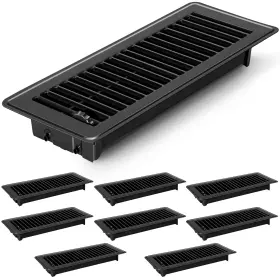 L-08hei-4x12 Gmurnai Floor Vents Registers 4x12 Inch Heavy Duty Metal Heat Air Vent Covers