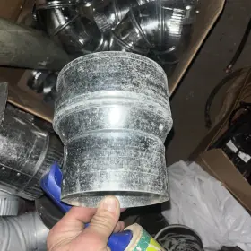 5x4-311p Gray Metal Products Reducer 5 Inch X 4 Galvanized Steel Plain End
