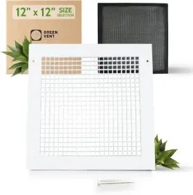 Green Vent 756014669329 12x12 Eggcrate Air Return Grille Decorative Aluminum Cover