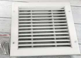 Crn88 Green Vent 8 X In Exterior Door Metal White Square Air With Inset Screen