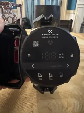 92603115 Grundfos Alpha 15-58 Fr Smart Circulator Pump. Cast Iron. 115v