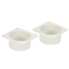 Gryfton 041814995380 2pcs 4inch Duct Connector Flange Abs Plastic Mounting Plate Hose Pipe Adaptor