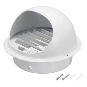 Gryfton 649603129192 7 Inch Vent Round Cover Stainless Steel Exterior Wall Air White