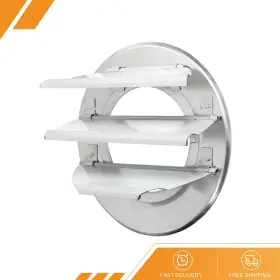 Gryfton 669739054786 6 Inch Aluminum Vent Cover Shutter Exhaust Fan Louvered White