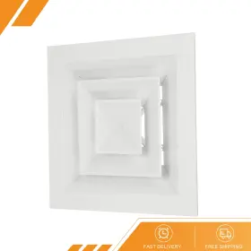 Gryfton 669739054823 5 Inch X Aluminum Square Ceiling Diffuser White 8 Ducting Opening Size