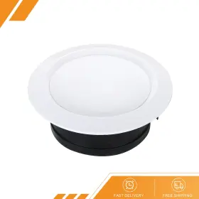 Gryfton 669739216306 8 Inch Round Air Vent Ceiling Diffuser Grill Cover Abs Louver Soffit White