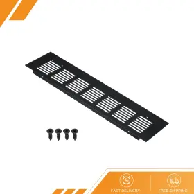 Gryfton 680811089502 12 Inch X 3 Door Air Vent Cover Aluminum Grille Ventilation Louvered Screws Black