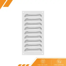Gryfton 680811325136 4 Inch X8 304 Stainless Steel Vent Cover Hvac Louvered Grill Silver
