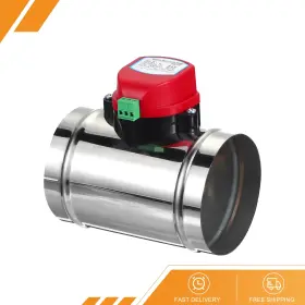 Gryfton 686130907077 4 Inch Duct Damper Stainless Steel Motorized Volume Airflow Backdraft Control Ac 24v