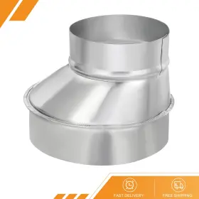 Gryfton 686130941019 1pcs 6 Inch To 4 Eccentric Duct Reducer Galvanized Iron Ducting Connectors