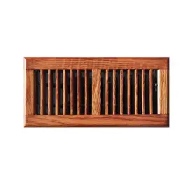 Hampton Bay 313032579568 Oak Wood 4 Inch X 12 2-way Wooden Floor Register In Medium Finished