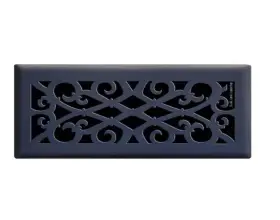 Hampton Bay 803492139377 Elegant Scroll 4 Inch X 12 Steel Floor Register In Matte Black #2
