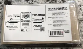 80349214796 Hampton Bay Bay- Floor Register Mahogany Grain Finish 4inx8in Duct Opening #3