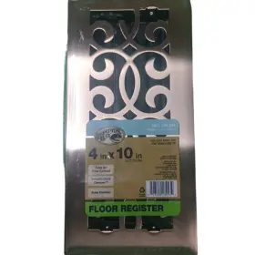 E1401ab04x10 Hampton Bay Classic Scroll 4 Inch X 10 Steel Floor Register In Antique Brass #2